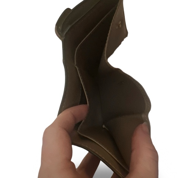 Fendi Beige Leather Micro Trifold Compact Wallet - Picture 10 of 10